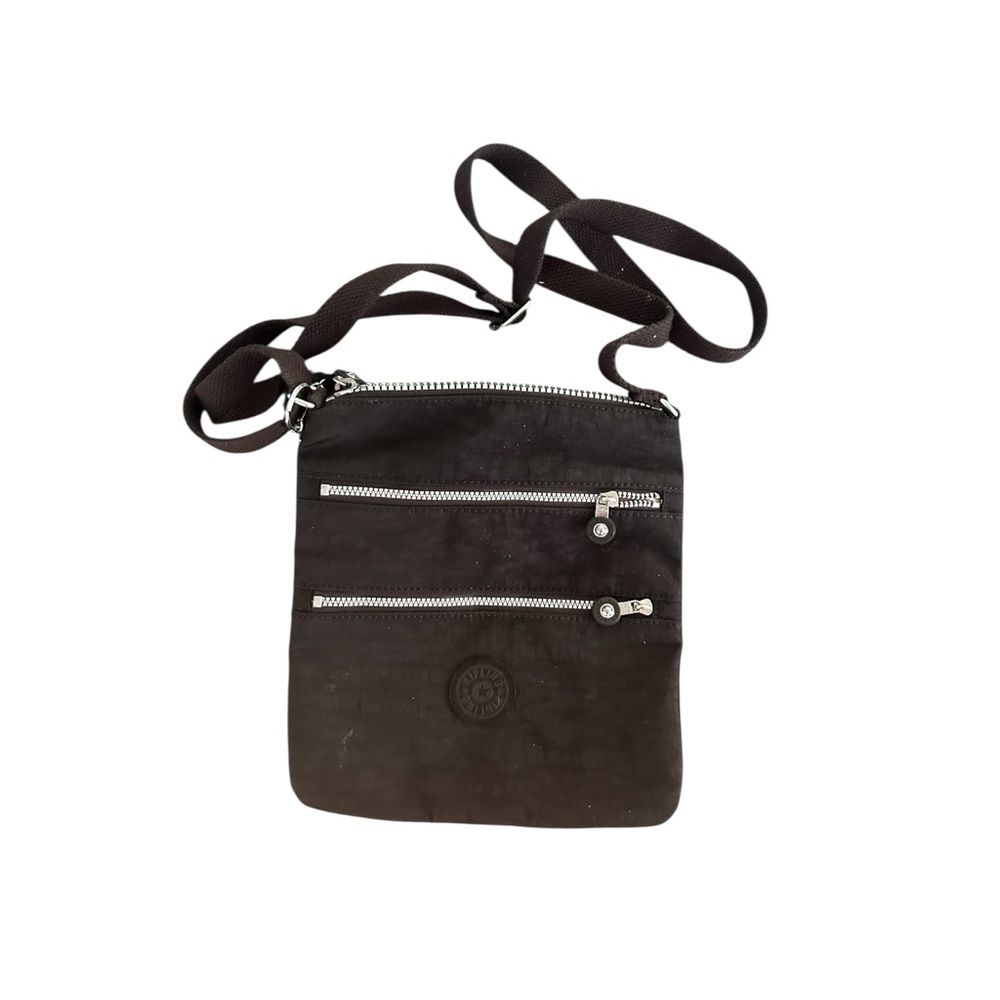 Calvin Klein Messenger Bag Women's Black Logo Nylon Zippers Travel Compartments
